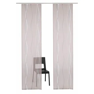 OTTO home Dimona Schiebegardine Klettschiene 57x145 cm taupe 2 St.