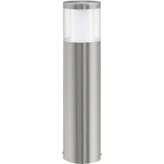EGLO Außenleuchte Edelstahl 45,0 cm 1 flammig IP44 silber, weiß