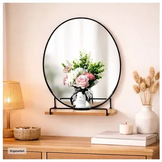 Hti-Living Wandboard Mirror Viola 1-tlg. Schwarz