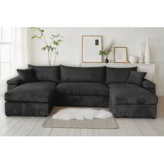 OTTO home Wohnlandschaft Polyester 2-Sitzer Schwarz