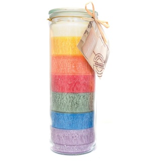 Candle Factory - Big Jumbo Kerze im Weckglas Farbe: Regenbogen