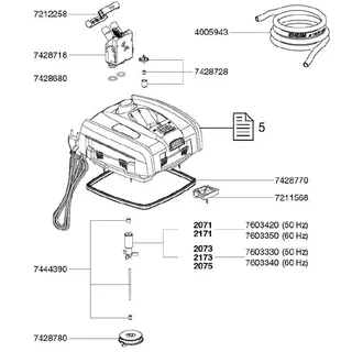 EHEIM 7428680 Satz Dichtungen für Adapter und Trennwand Ersatzteil für 2271/73/74/75, 2371/73, 2076/