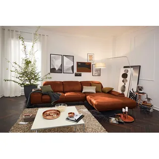 Musterring Ecksofa Leder Wohnlandschaft 3-Sitzer Braun