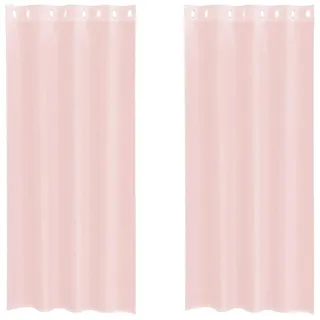 vidaXL Voile Vorhänge Ösen 140 x 245 cm Hellrosa 2 Stk.