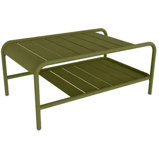 Fermob - Luxembourg niedriger Tisch, 90 x 55 cm, pesto