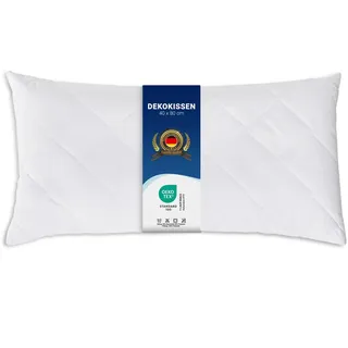 ZOLLNER Kopfkissen, Füllung: 100% Polyester, Seitenschläfer, Rückenschläfer, Bauchschläfer, 40 x 80 cm, 50% Polyester, 50% Baumwolle, vom Hotelwäschespezialisten weiß 40 cm x 80 cm