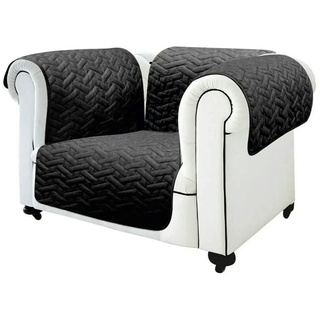 Starlyf Sofa Cover Individual, Sesselhusse, Sesselauflage, wasserabweisend, wendbar schwarz und grau, 190x170 cm, Sesselbezug