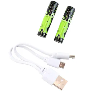 CONTEC USB Li-Ion-Akku 2er-Set AAA, 450mAh, inkl Ladekabel