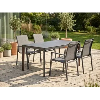 MWH Das Original Prado Esstisch 160 x 95 x 74,5 cm Grau