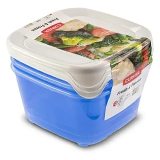 Curver Fresh & Freeze 3er Set Gefrierdosen 1,2L Tiefkühldosen Mikrowelle