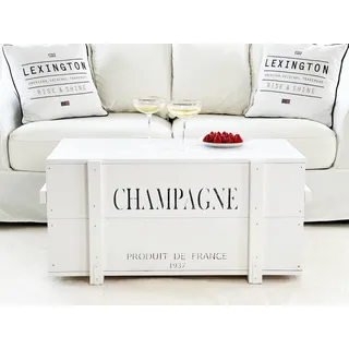 Uncle Joe ́s Truhe Couchtisch Beige Kiefer 55 x 55 x 46 cm