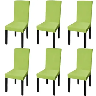 furnicato Stuhlhusse Stuhlhussen Apfelgrün für Stühle bis 55 cm Höhe, 6er Set grün