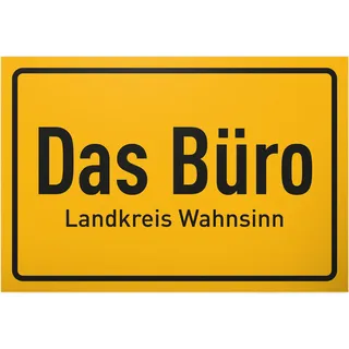 DankeDir! Das Büro - Schild 30 x 20 cm - Wandschild lustiger Spruch Spruchschild Türschild Geburtstagsgeschenk Wanddeko - Geschenkidee Deko Geschenk Partydeko Kollegen Freunde Party