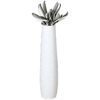 Casablanca modernes Design Bodenvase Catania Weiß 100 cm