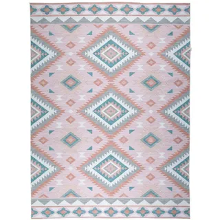 FRAAI | Home & Living Outdoor Teppich Boho - Vedra Aztec Rosa - 200x290cm | Wetterfest - Polypropylene - Kitchen - Terrasse teppich - Outdoor rug
