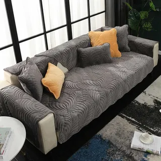 MTHGH Sofabezug Ecksofa I Form 1 2 3 4 Sitzer, Sofaschutz sofaschoner rutschfest Hund Katze ecksofa wasserdicht sofahusse couchbezug,darkgray1-70x70cm
