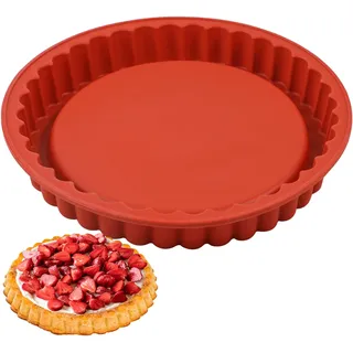 webake Obstkuchenform 28 cm Tortenbodenform Silikon 1 Stück Tortenboden Backform Obsttortenform Kuchenform für Obstkuchen, Tortenboden, Kuchenböden