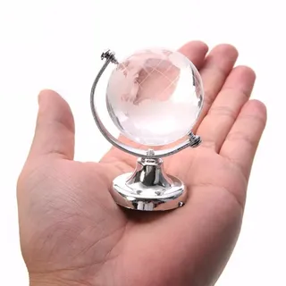 Runde Kristallkugel, Mini Globus Glaskugel Ständer Weltkugel Kinderglobus Globus Bildung Drehbarer mit Relief Kristallglaskugel Kugel Home Office Handwerk Kunst Dekor kreatives Geschenk