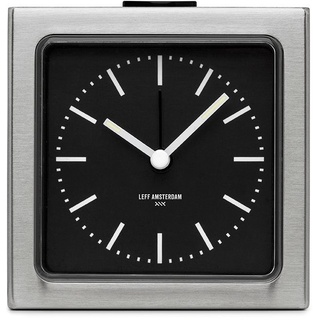 LEFF AMSTERDAM - BLOCK ALARM CLOCK - steel - black