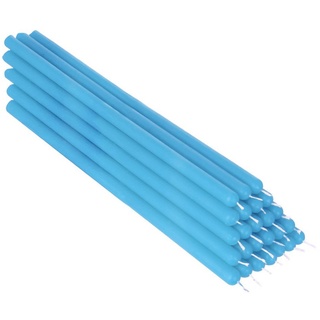 NKlaus Formkerze 25x Hell Blau Paraffinwachs 26cm Tropfkerzen Ritua blau