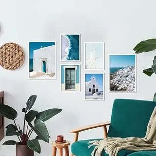 Nacnic Set 6 Schwarzweiß Berg Plakate - Wandbild Kunstdruck Deko Posters & Prints - Inneneinrichtung im Kunstgalerie - A3 und A4 - ungerahmt