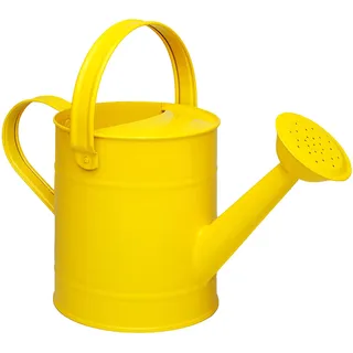 alles-meine.de GmbH kleine Gießkanne - Metall - gelb - 1,5 Liter - für Kinder & Erwachsene - 23 cm - Blech Kindergießkanne - Henkel beweglich - Giesskanne Gärtner/Garten Mädche..