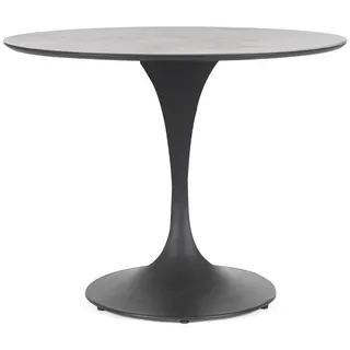 BIZZOTTO Gartenesstisch Ø 90 x 75 cm Grau/Schwarz