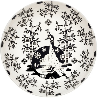 Iittala Taika tiefer Teller, Porzellan, schwarz, 22 cm