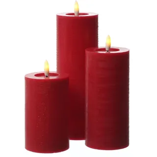 441 LED Kerzenset LINA 3 St. rot