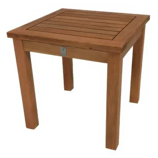 Balkon Beistelltisch Tapan - 40 x 40 x 40 cm - Farbe: Natur - wetterfester Gartentisch aus Eukalyptus-Holz (FSC zertifiziert)
