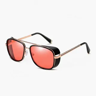 ZRTYJ Sonnenbrille Iron Man Stark Sonnenbrille Herren Rossi Coating Retro Vintage Designer Sonnenbrille