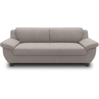 DOMO. collection Panama 3 Sitzer, Sofa, 3er Couch, Garnitur, 3-2-1, Taupe, 207 cm