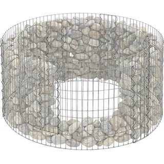 Relaxdays Runde Gabione Steinkorb 90 × 40 × 90 cm