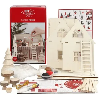 Creativ Company Weihnachtsmann-Haus Bastelset