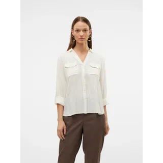 Vero Moda Hemdbluse mit Glitzereffekt Weiß M