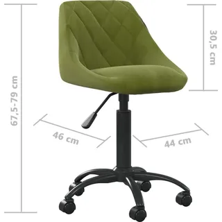 vidaXL Bürostuhl Samt Hellgrün