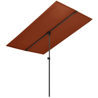 vidaXL Sonnenschirm mit Aluminium-Mast 180 x 130 cm Terracotta-Rot