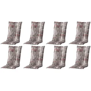 MADISON N.Y Hochlehner Auflage 8 St. 8 x 48 x 5 cm grau gestreift