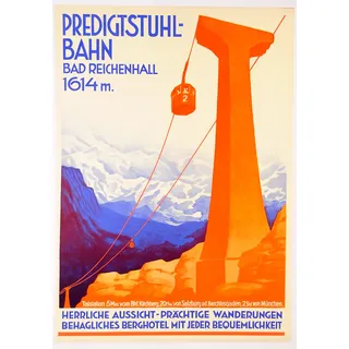 München Poster Bad Reichenhal Berg-Poster deutsches Poster deutsche Kunst München Deutschland Poster Deutschland Wand-Kunst bayerisches Poster (21x30cm (A4))