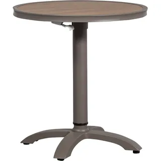 Woood Bartisch Jeppe rund 70 x 110 cm Braun/Grau