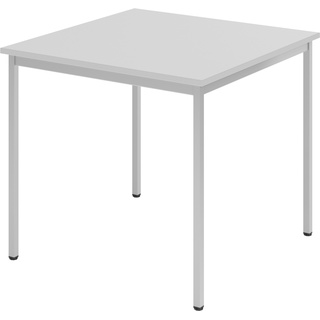 bümö Tisch klein, Multifunktionstisch, 80 x 80 cm in grau - Beistelltisch, Bistrotisch, Esstisch, Pausentisch, Mehrzwecktisch Tischsystem für