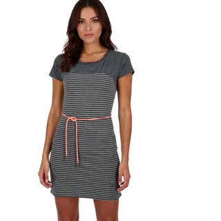 ALIFE AND KICKIN ClarissaAK B Damen Sommer-Kleid mit tonaler Taillenkordel Mini-Kleid Baumwoll-Kleid 58427169 Grau - S