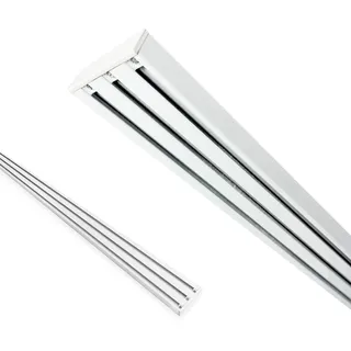 Home-Vision Gardinenschiene Serie X 3-läufig 240cm - nur Gardinenschiene | Vorhangschiene 2-läufig, 3-läufig oder 4-läufig Aluminium, Inkl. Befestigungsmaterial, für Schiebevorhang
