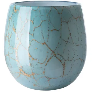 Fink Tischvase COSMIC goldfarben|grün Ø 19 cm x 19 cm x 22 cm x 19 cm