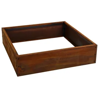 Estexo Beeteinfassung Beetumrandung Hochbeet 100 x 100 x 25 cm Edelrost