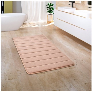 Paco Home Badematte Badteppich Badvorleger Flauschig Memory Foam 3D 50x80 cm, beige 3 -