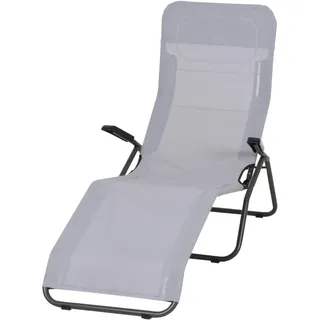 Siena Garden Anco Kippliege 144 x 72,5 x 103,5 cm hellgrau klappbar