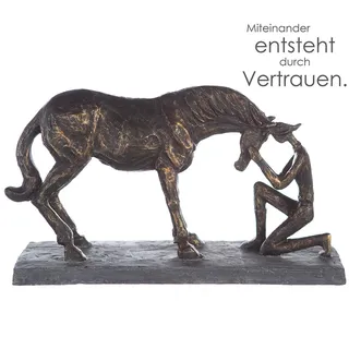 Casablanca modernes Design Casablanca Skulptur Comprehension, Deko Figur Bronze, Kunstharz Statue Wohnzimmer, Büro Dekoration H. 19 cm x B. 32 cm - Moderne Skulpturen