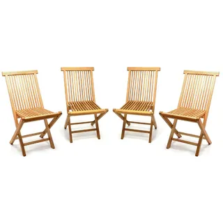 VCM Gartenstuhl 46 x 62 x 89 cm braun 4 St.
