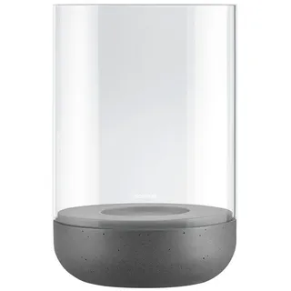 blomus Windlicht -CALMA- Glas Kerzenhalter, Stimmungslicht: modernes Deko-Design (1 St), Exklusive Betonoptik, Handgefertigt, Verschiedene Größen & Farben grau